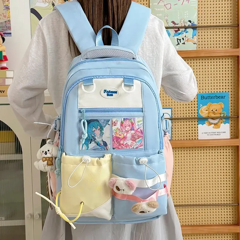 Tas Selempang Wanita Bahan Nylon Polos Bentuk Kotak Tali Panjang Resleting Grosir Import