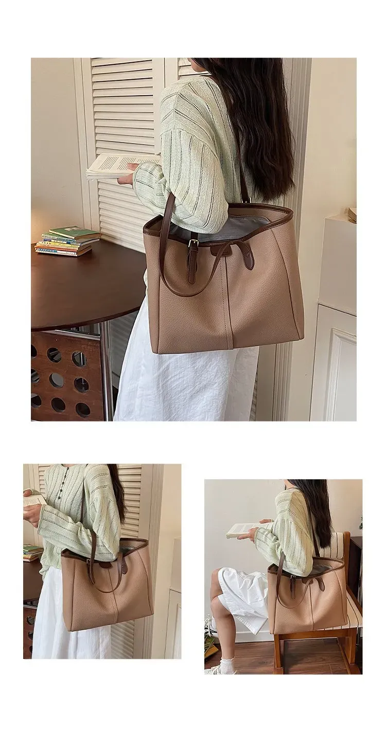 Tas Selempang Wanita Bahan PU Sintetis Polos Warna Putih Bentuk Kotak Tali Lebar Pilihan