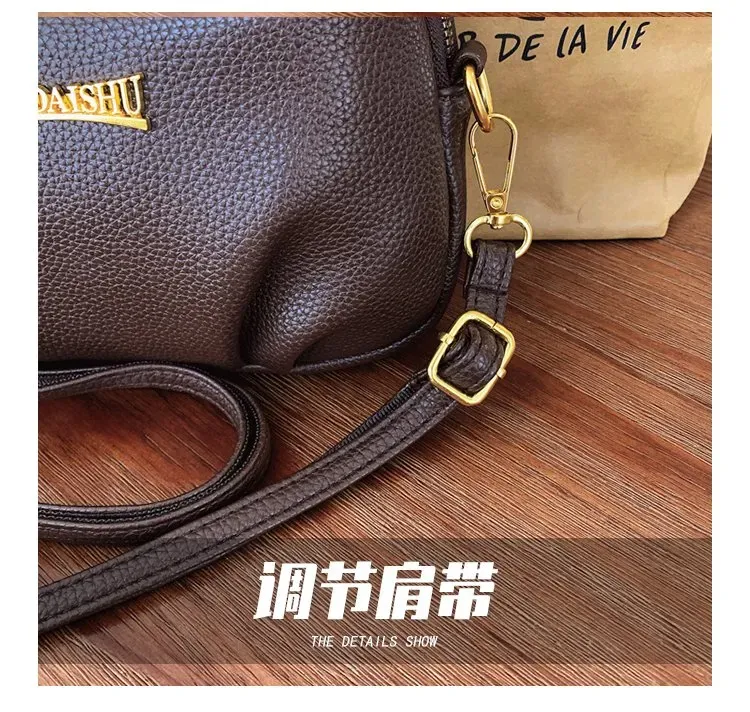 Tas Selempang Wanita Bahan PU Sintetis Polos Bentuk Kotak Tali Panjang Resleting untuk Reseller