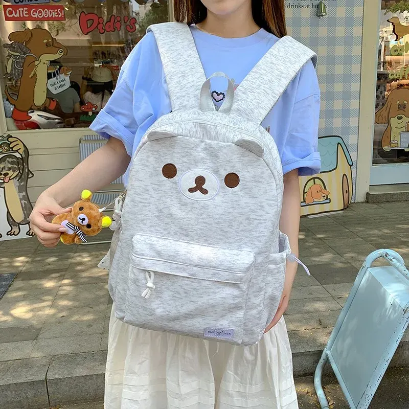 Tas Ransel Wanita Bahan Nylon Motif Polkadot Warna Biru Bentuk Kotak Tali Grosir Import