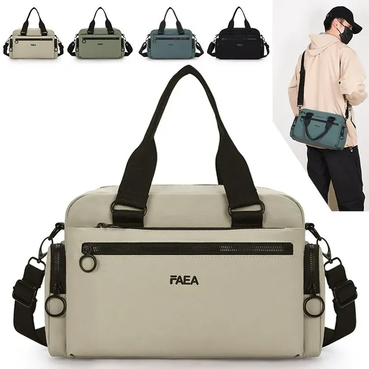 Tas Selempang Wanita Bahan Oxford Polos Warna Hitam Bentuk Kotak Tali Lebar Grosir Import