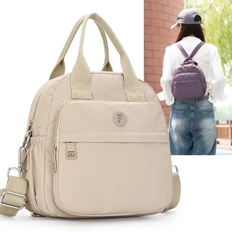 Tas Selempang Wanita Bahan Oxford Polos Warna Hitam Bentuk Kotak Tali Lebar Grosir Import