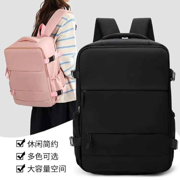 Tas Ransel Pria Bahan Oxford Polos Warna Hitam Bentuk Kotak Tali Lebar Kapasitas Grosir Import
