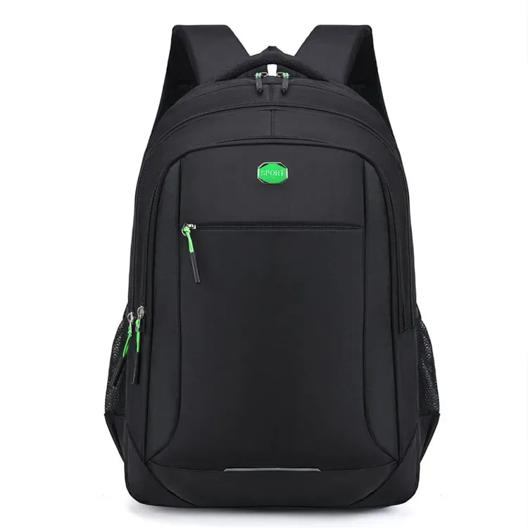 Tas Ransel Pria Bahan Oxford Polos Warna Hitam Bentuk Kotak Tali Lebar Kapasitas Grosir Import