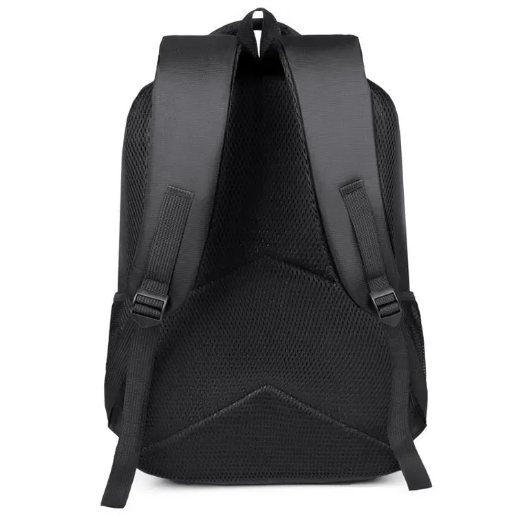 Tas Ransel Wanita Bahan Oxford Polos Warna Hitam Bentuk Kotak Tali Lebar Resleting Grosir