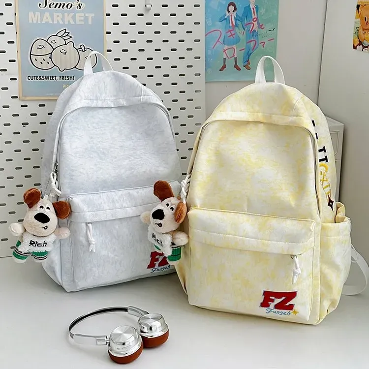 Tas Ransel Wanita Bahan Oxford Polos Warna Pink Bentuk Kotak Tali Serut Grosir Import