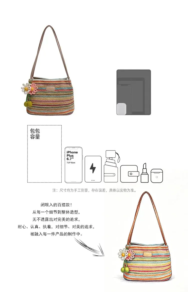 Tas Selempang Wanita Bahan Kain Motif Print Bentuk Kotak Tali Panjang Resleting untuk Toko