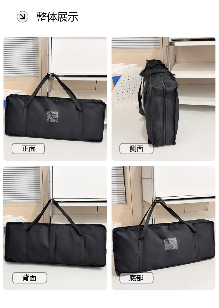 Tas Selempang Wanita Bahan Nylon Polos Warna Hitam Bentuk Kotak Tali Lebar untuk Travel Grosir