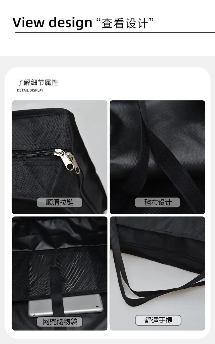 Tas Selempang Wanita Bahan Nylon Polos Warna Hitam Bentuk Kotak Tali Lebar untuk Travel Grosir
