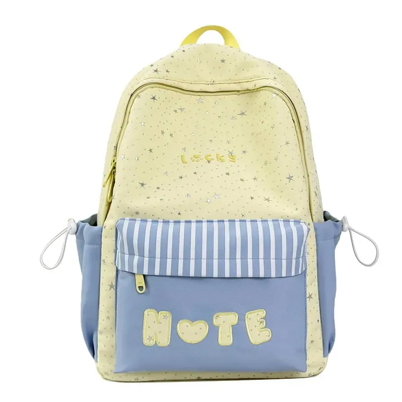 Tas Ransel Wanita Bahan PU Sintetis Motif Polkadot Warna Putih Bentuk Kotak Tali untuk Reseller