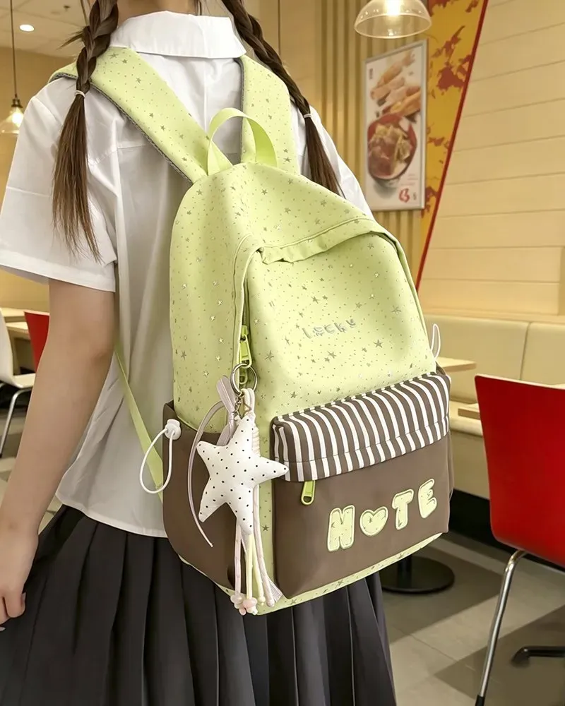 Tas Ransel Wanita Bahan PU Sintetis Motif Polkadot Warna Putih Bentuk Kotak Tali untuk Reseller
