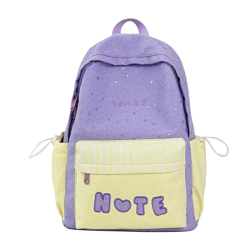 Tas Ransel Wanita Bahan PU Sintetis Motif Polkadot Warna Putih Bentuk Kotak Tali untuk Reseller