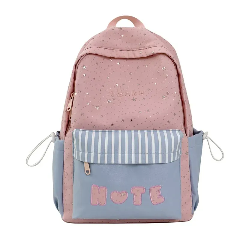 Tas Ransel Wanita Bahan PU Sintetis Motif Polkadot Warna Putih Bentuk Kotak Tali untuk Reseller