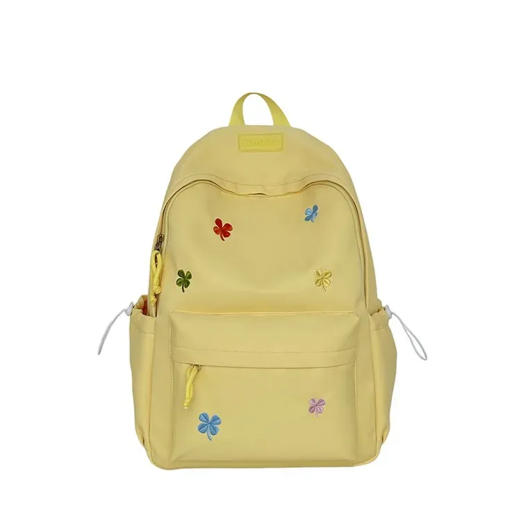 Tas Ransel Wanita Bahan Oxford Motif Print Warna Pink Bentuk Kotak Tali Panjang Grosir Import