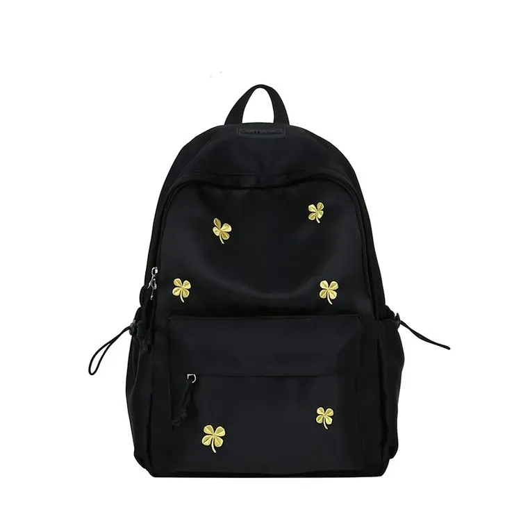 Tas Ransel Wanita Bahan Oxford Motif Print Warna Pink Bentuk Kotak Tali Panjang Grosir Import