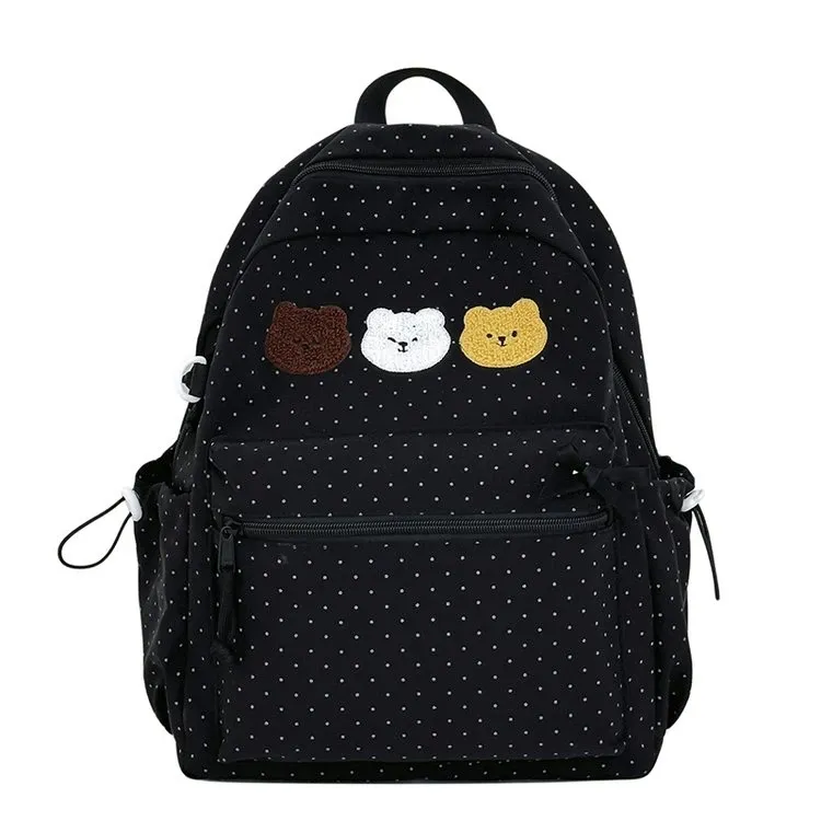 Tas Ransel Wanita Bahan Nylon Polos Warna Putih Bentuk Kotak Tali Panjang Grosir Import