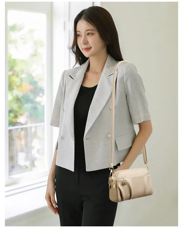 Tas Selempang Wanita Bahan PU Sintetis Polos Warna Hitam Bentuk Kotak Tali Resleting Grosir