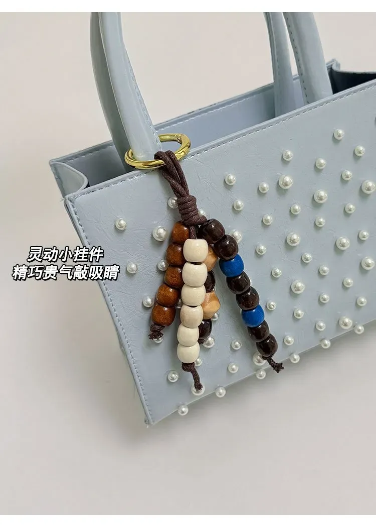 Tas Selempang Wanita Bahan PU Sintetis Polos Warna Biru Bentuk Kotak Tali Resleting Grosir