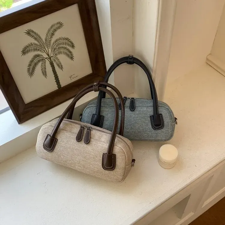 Tas Selempang Wanita Bahan PU Sintetis Polos Warna Hitam Bentuk Kotak Tali Stok Grosir