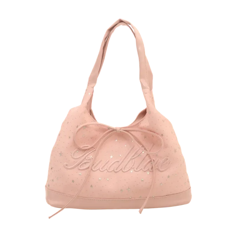 Tas Selempang Wanita Bahan PU Sintetis Motif Bintang Warna Pink Bentuk Kotak Grosir Import