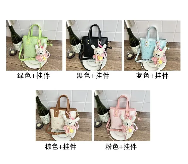 Tas Selempang Wanita Bahan PU Sintetis Motif Print Warna Pink Bentuk Kotak Tali Motif Floral