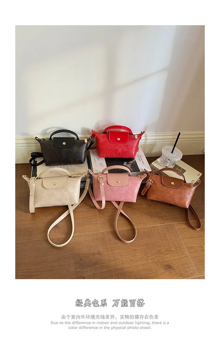 Tas Selempang Wanita Bahan PU Sintetis Polos Warna Hitam Bentuk Kotak Tali Stok China