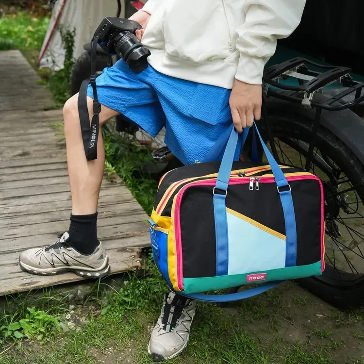 Tas Ransel Wanita Bahan Nylon Polos Bentuk Kotak Tali Panjang Resleting Grosir Import