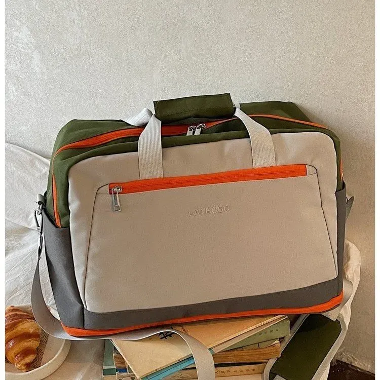 Tas Ransel Wanita Bahan Nylon Polos Bentuk Kotak Tali Panjang Resleting Grosir Import