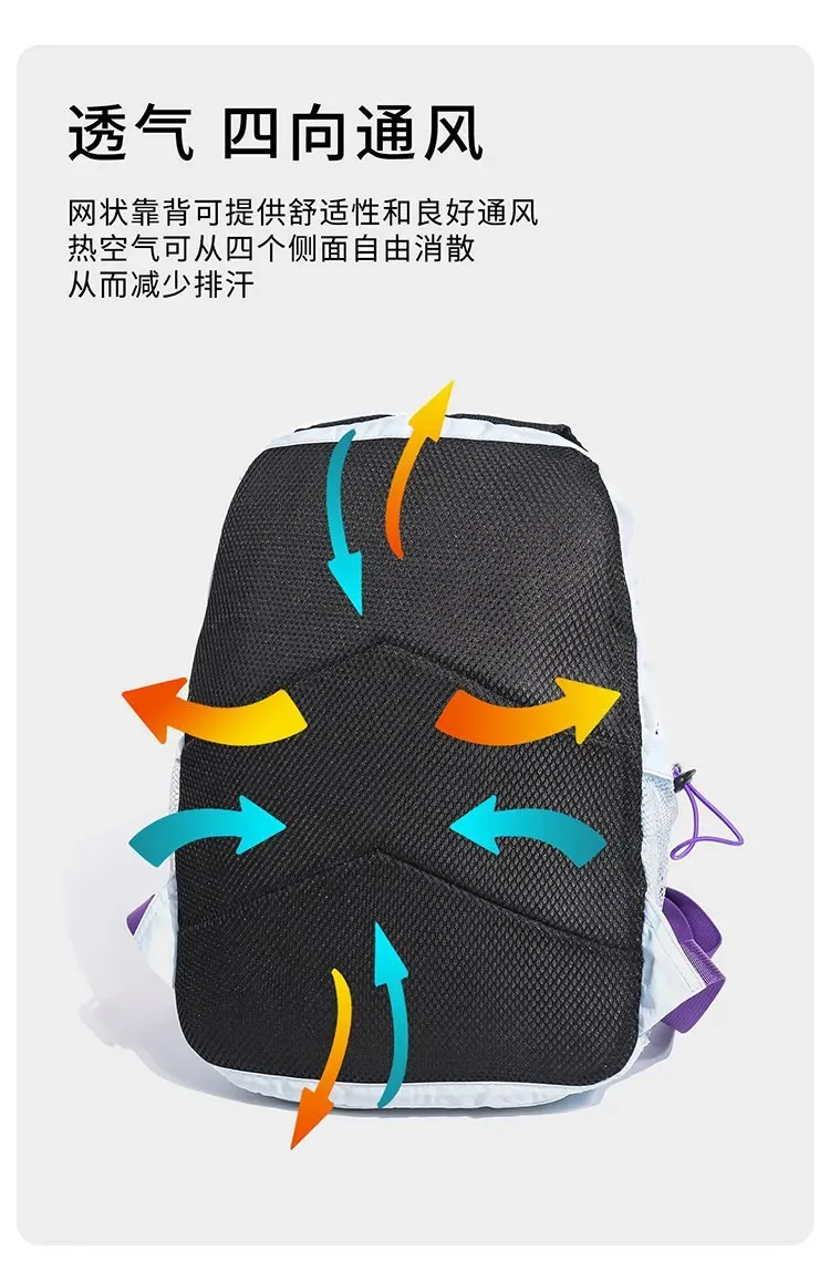 Tas Ransel Wanita Bahan Nylon Polos Warna Abu-Abu Bentuk Kotak Tali Serut Resleting Grosir