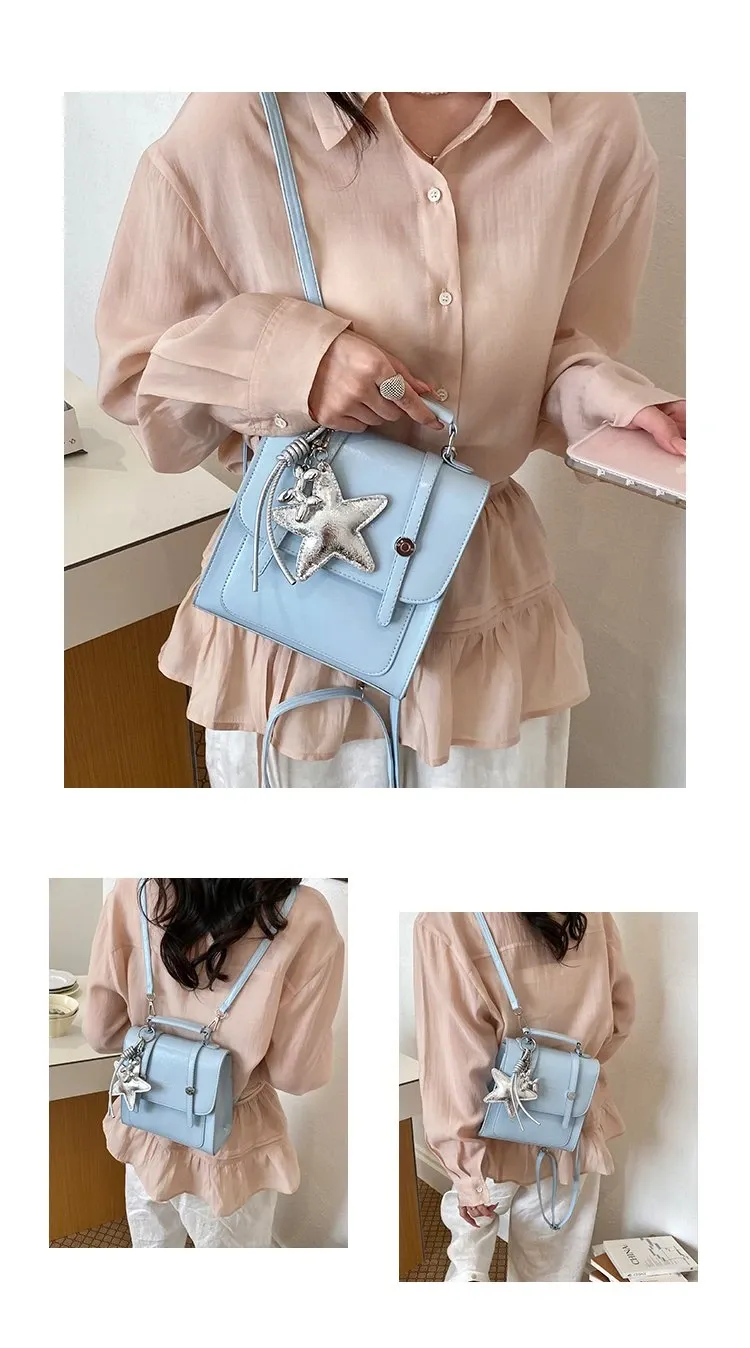 Tas Selempang Wanita Bahan PU Sintetis Polos Warna Pink Bentuk Kotak Tali Resleting Grosir