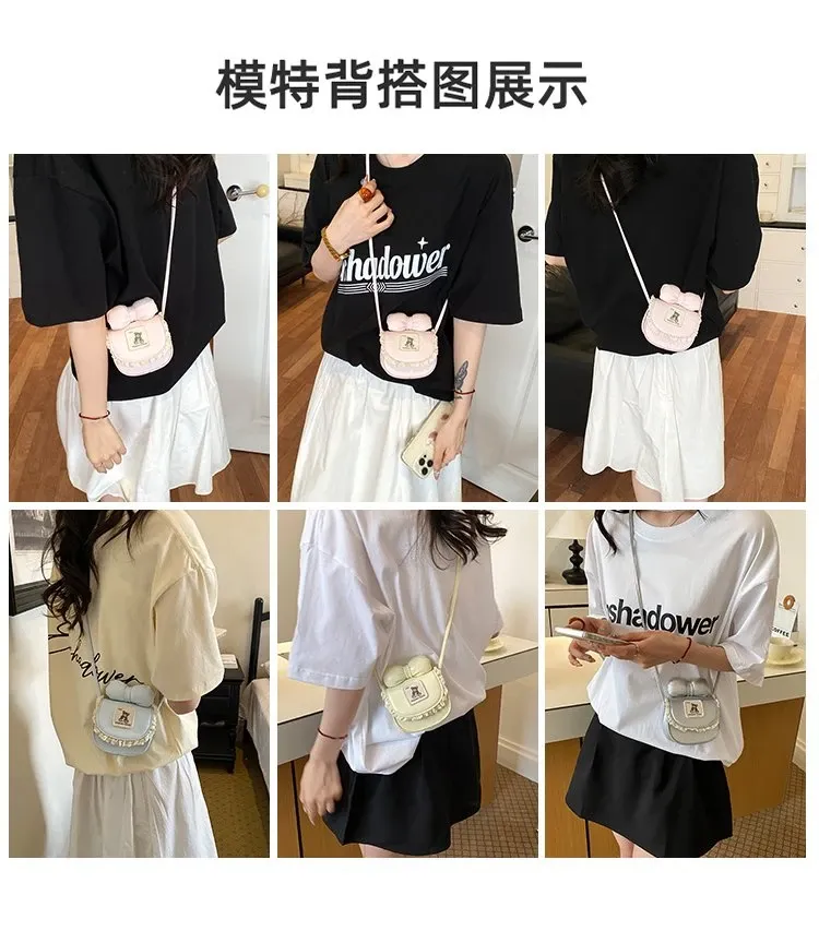 Tas Selempang Wanita Bahan PU Sintetis Polos Warna Pink Bentuk Kotak Tali untuk Jualan Online