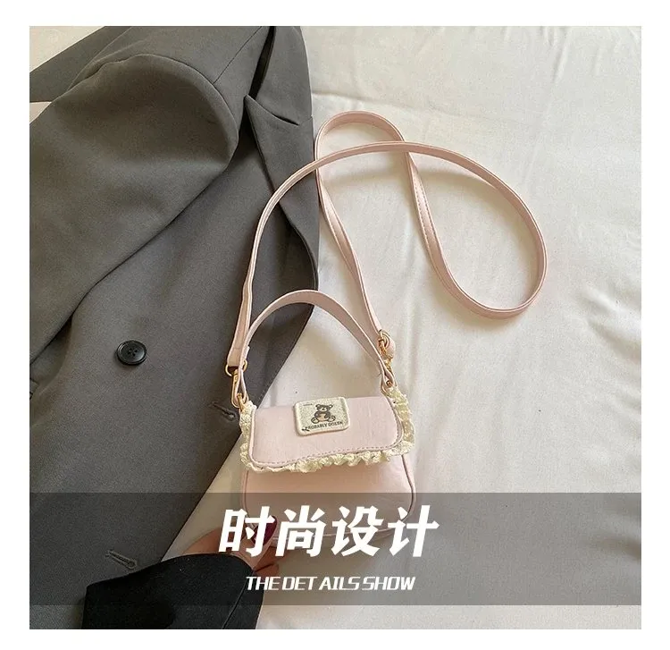 Tas Selempang Wanita Bahan PU Sintetis Polos Warna Pink Bentuk Kotak Tali Koleksi Reseller