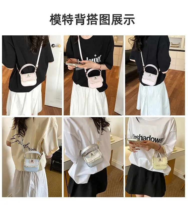 Tas Selempang Wanita Bahan PU Sintetis Polos Warna Pink Bentuk Kotak Tali Koleksi Reseller