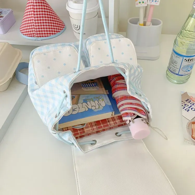 Tas Ransel Wanita Bahan PU Sintetis Polos Warna Putih Bentuk Kotak Tali Lebar Model Import