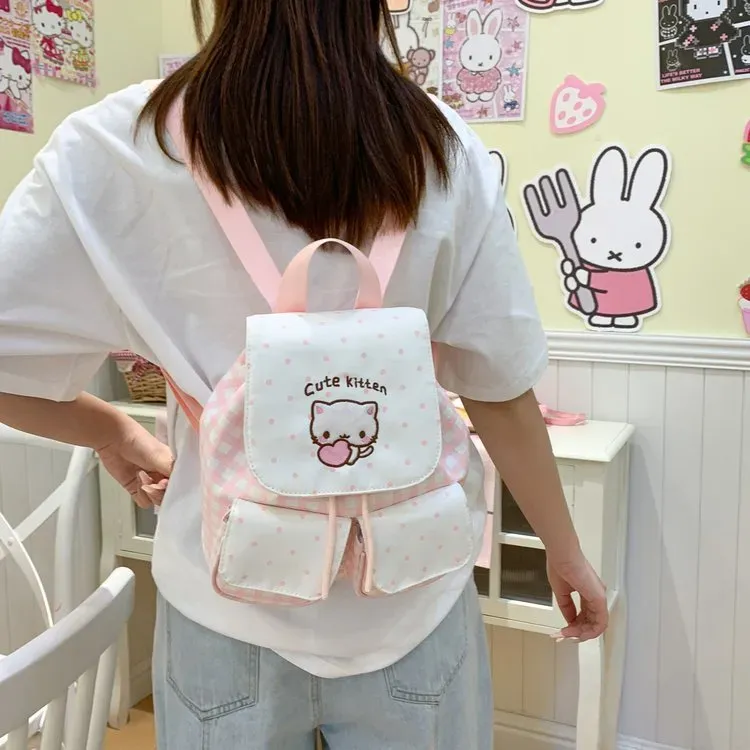 Tas Ransel Wanita Bahan PU Sintetis Polos Warna Putih Bentuk Kotak Tali Lebar Model Import