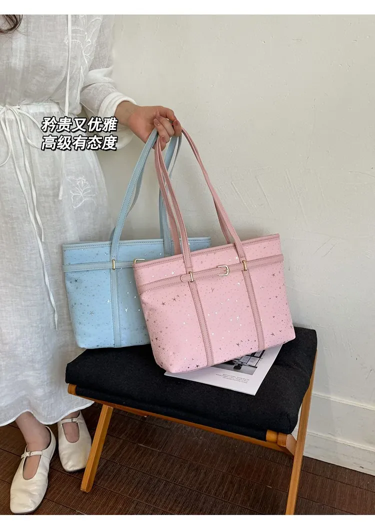 Tas Selempang Wanita Bahan PU Sintetis Motif Print Warna Biru Bentuk Kotak Tali Grosir Import