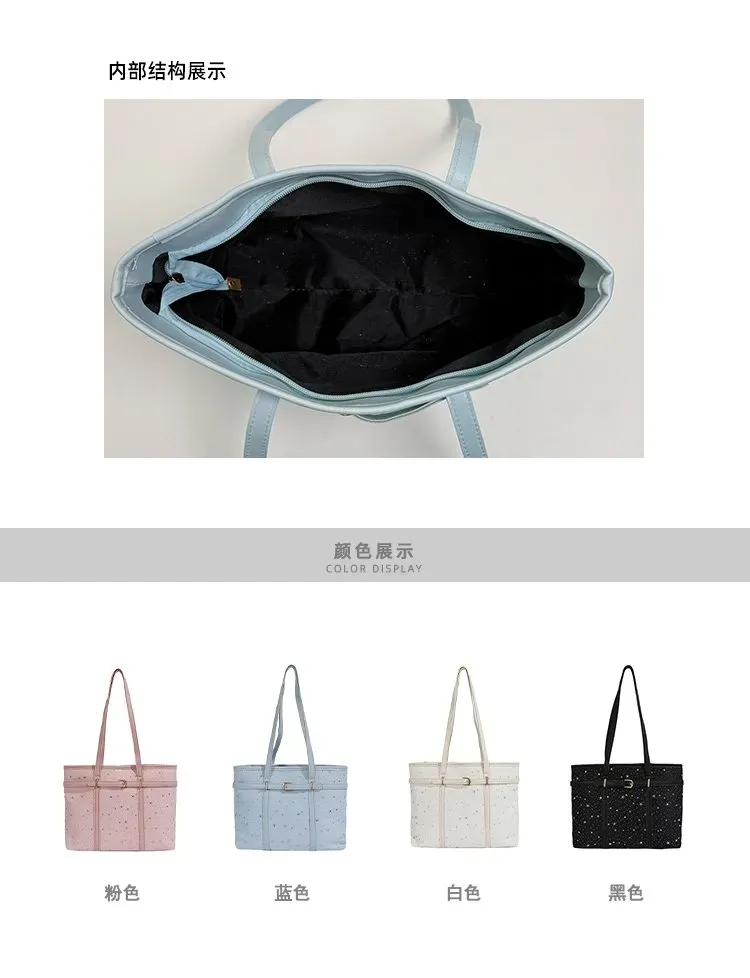 Tas Selempang Wanita Bahan PU Sintetis Motif Print Warna Biru Bentuk Kotak Tali Grosir Import