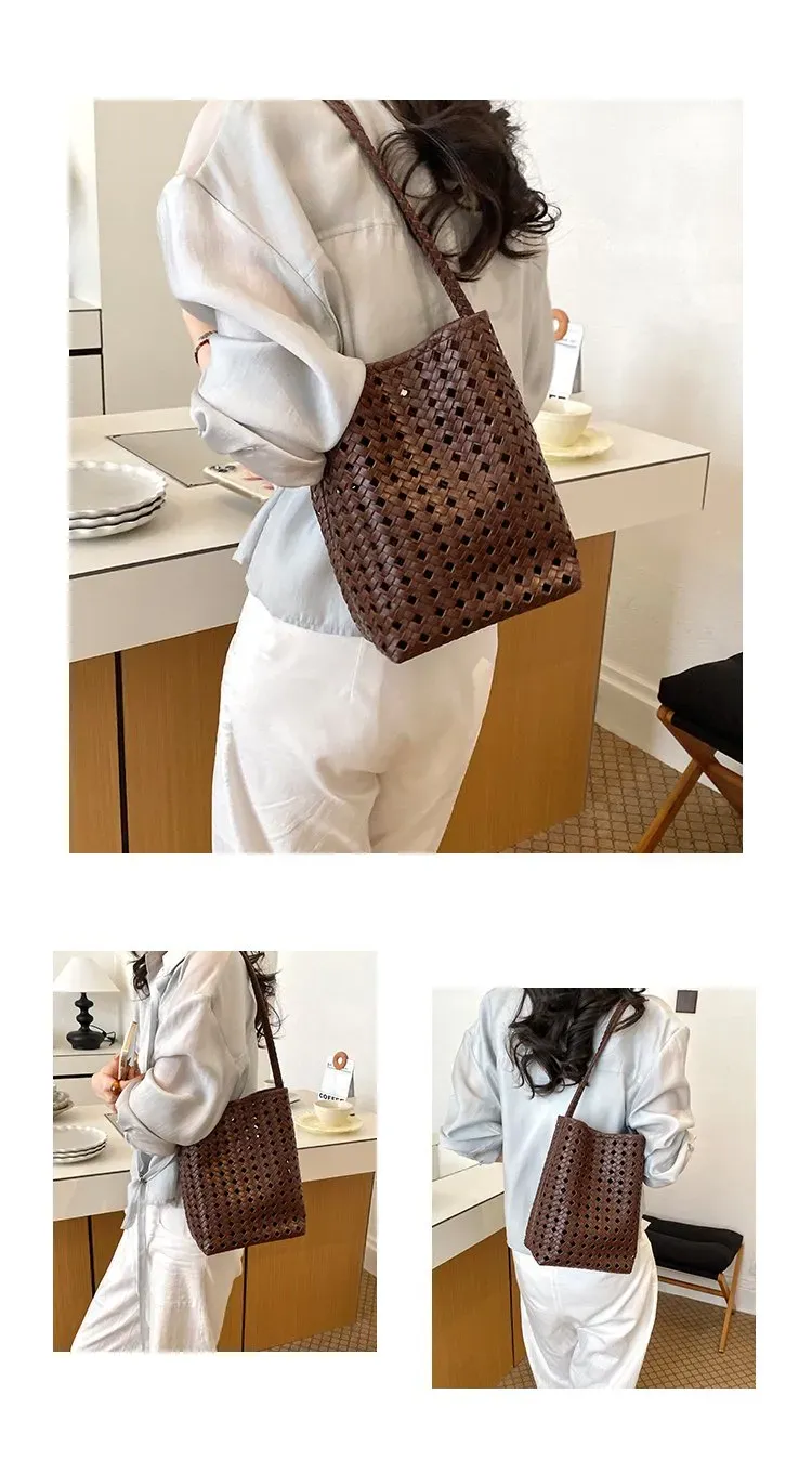 Tas Selempang Wanita Bahan PU Sintetis Motif Polkadot Warna Putih Bentuk Kotak Stok Grosir