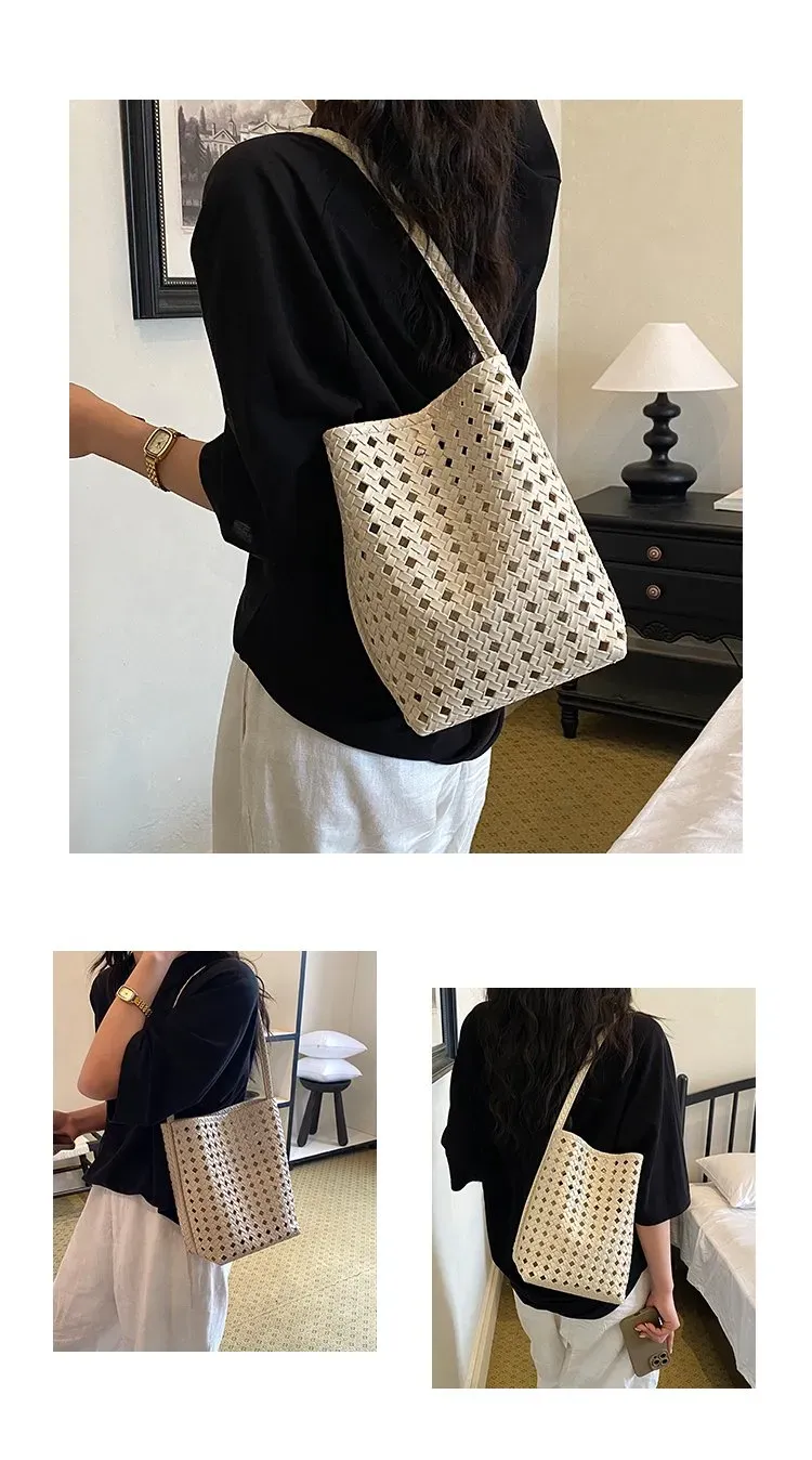 Tas Selempang Wanita Bahan PU Sintetis Motif Polkadot Warna Putih Bentuk Kotak Stok Grosir