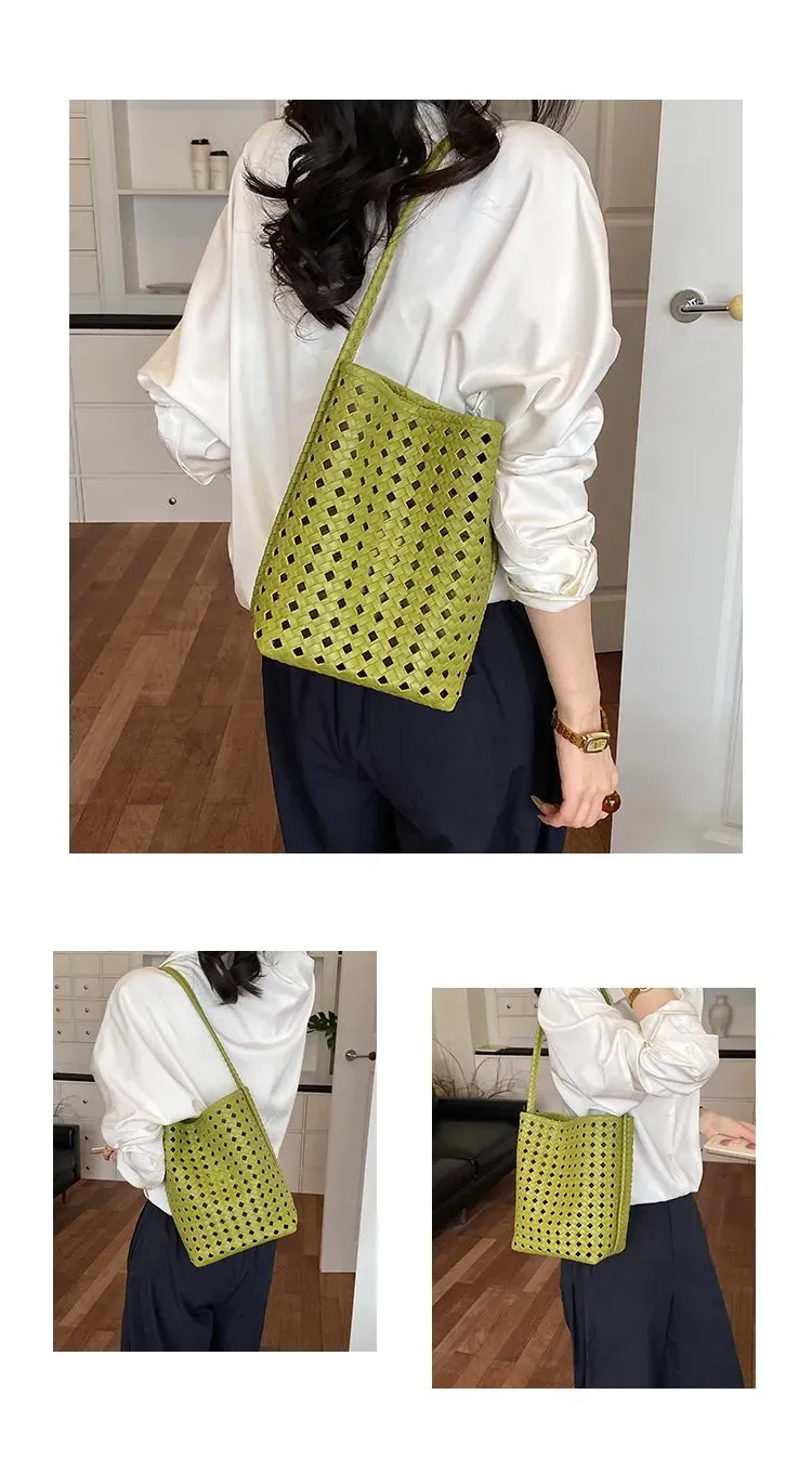 Tas Selempang Wanita Bahan PU Sintetis Motif Polkadot Warna Putih Bentuk Kotak Stok Grosir