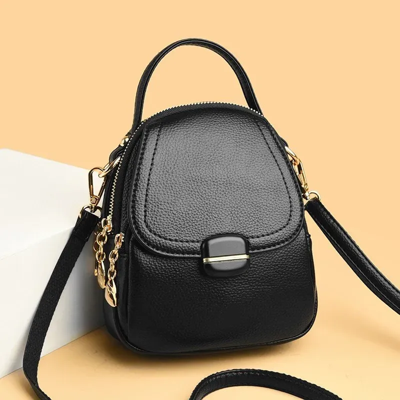 Tas Selempang Wanita Bahan PU Sintetis Polos Warna Hitam Bentuk Kotak Tali Katalog Grosir kategori tas selempang grosir