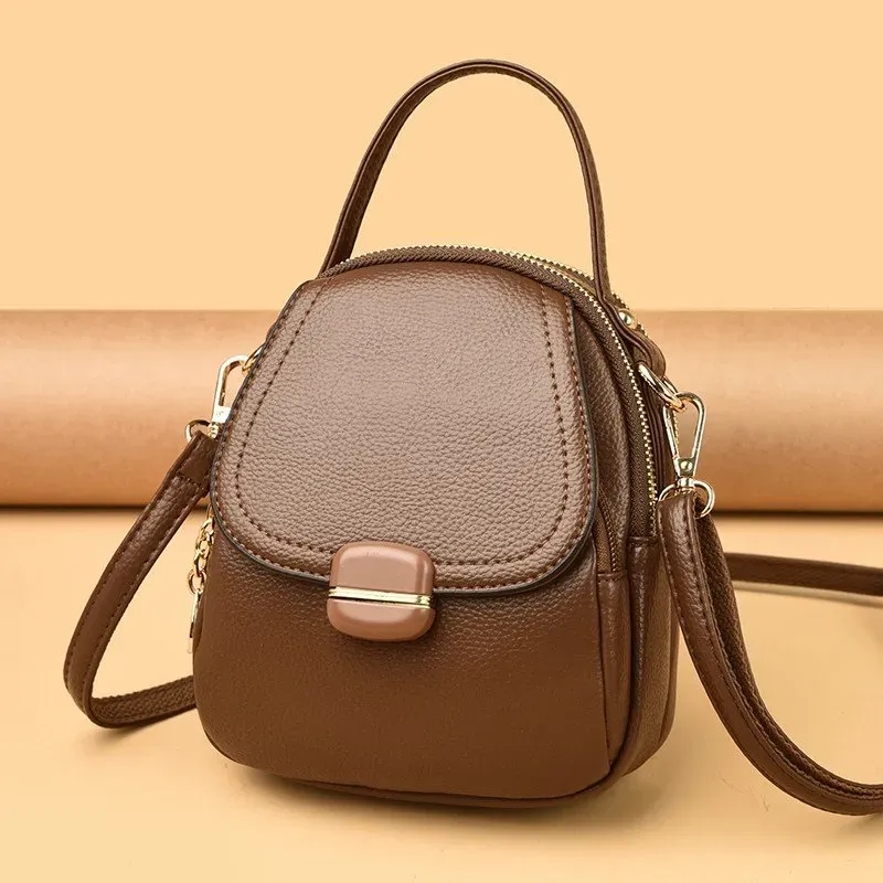 Tas Selempang Wanita Bahan PU Sintetis Polos Warna Hitam Bentuk Kotak Tali Katalog Grosir