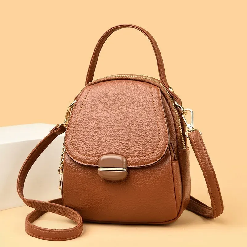 Tas Selempang Wanita Bahan PU Sintetis Polos Warna Hitam Bentuk Kotak Tali Katalog Grosir