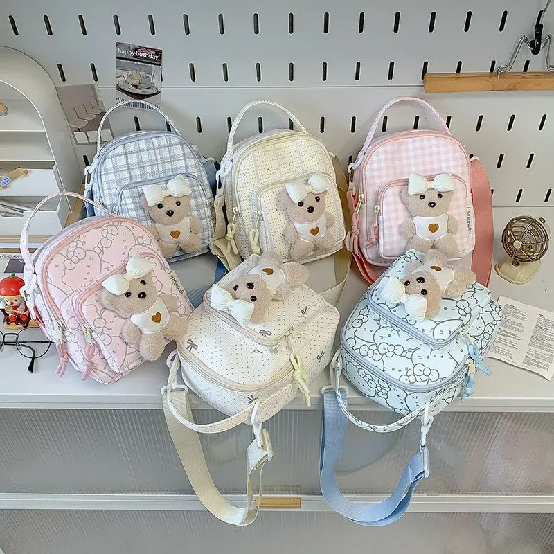 Tas Ransel Anak Polos Warna Biru Bentuk Kotak Tali Lebar Kapasitas Besar Grosir Import