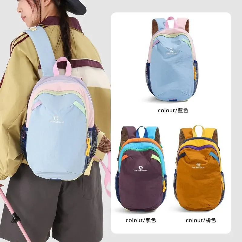Tas Ransel Anak Polos Warna Biru Bentuk Kotak Tali Lebar Kapasitas Besar Grosir Import