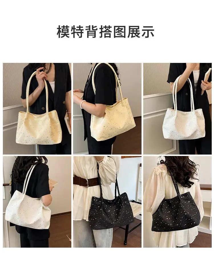 Tas Selempang Wanita Bahan Kanvas Motif Print Warna Biru Bentuk Kotak Tali Lebar Grosir Import