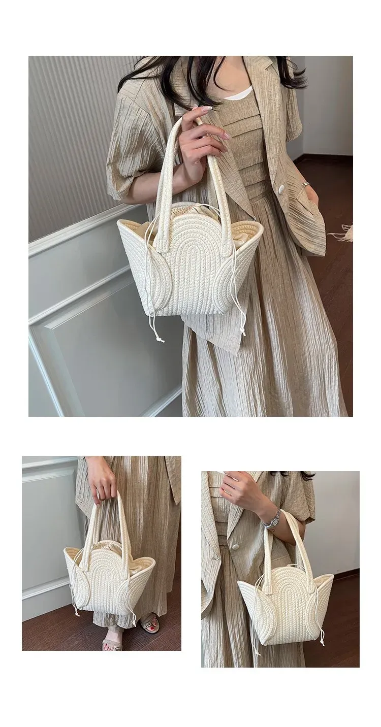 Tas Selempang Wanita Bahan PU Sintetis Polos Warna Putih Bentuk Bulat Tali Stok China
