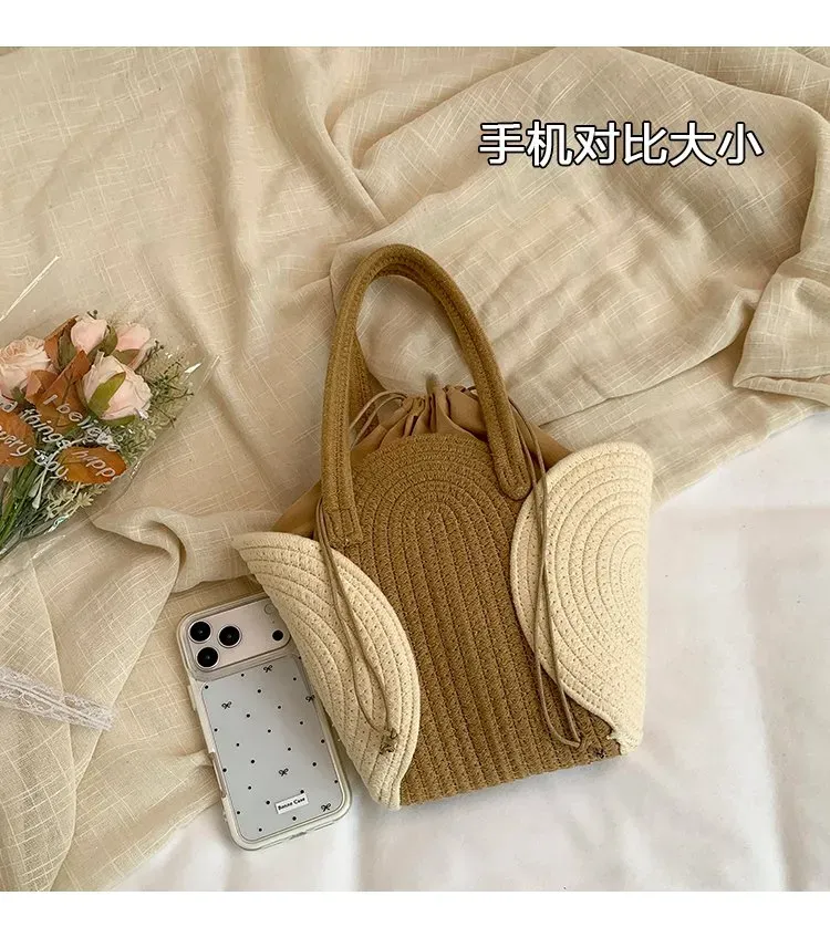 Tas Selempang Wanita Bahan PU Sintetis Polos Warna Putih Bentuk Bulat Tali Stok China