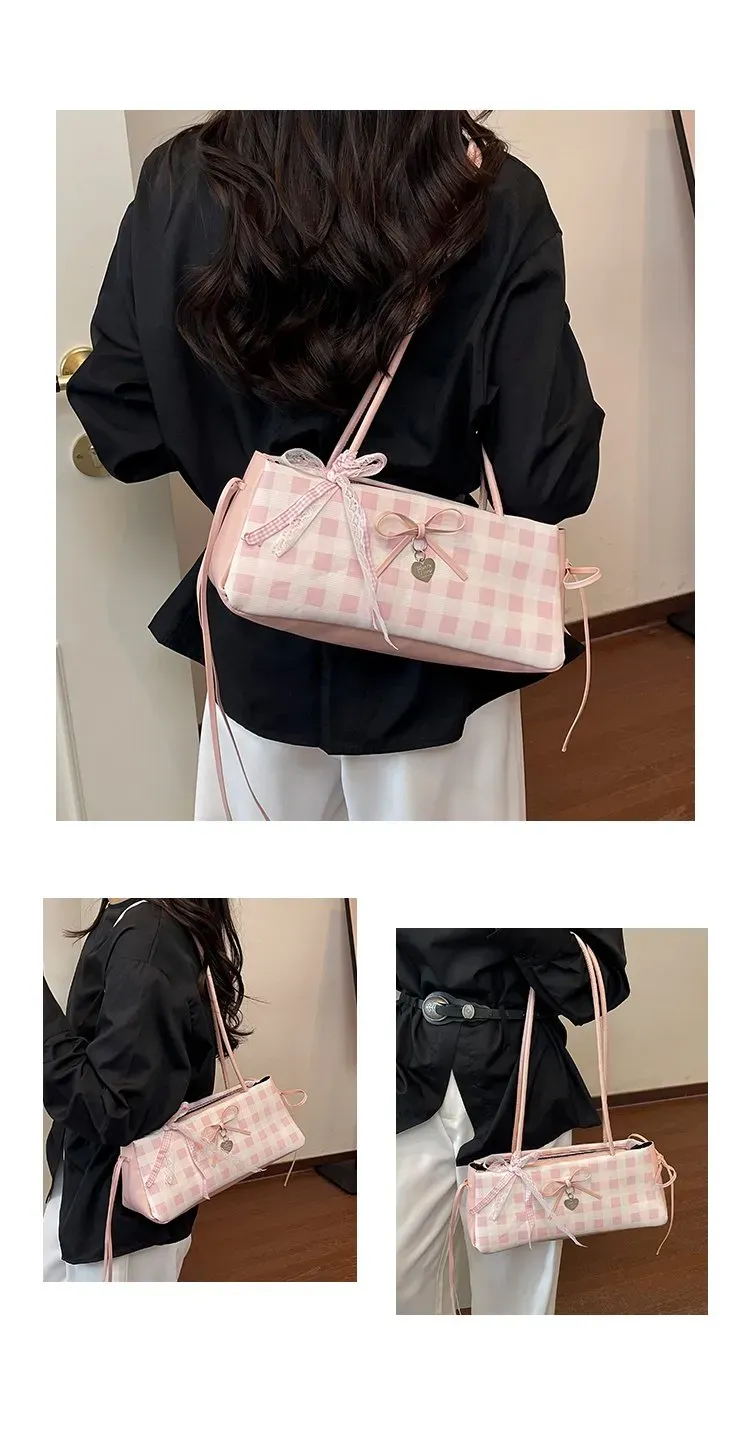 Tas Selempang Wanita Bahan PU Sintetis Motif Polkadot Warna Kuning Bentuk Kotak Grosir Import