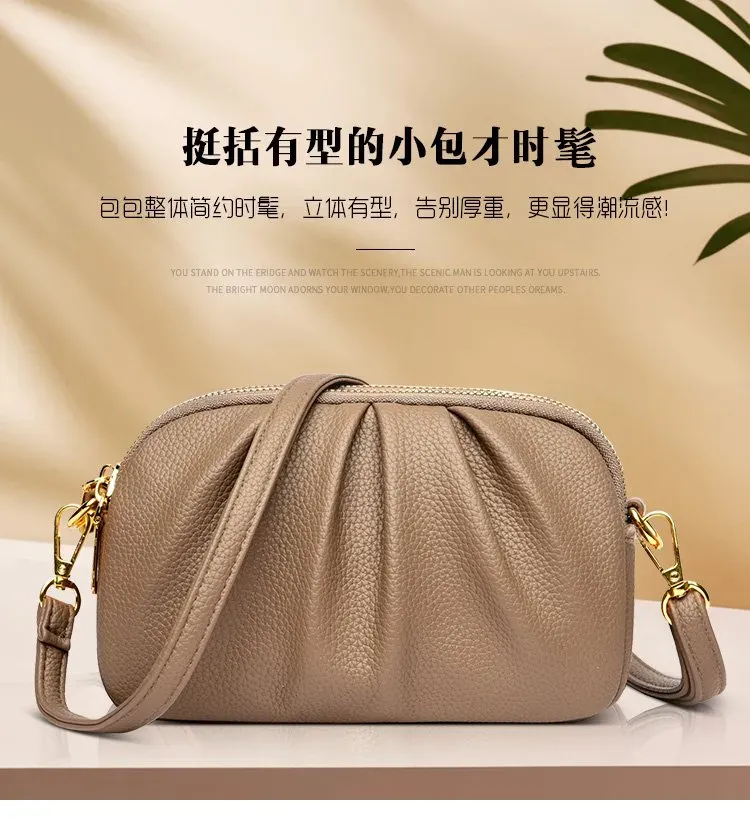 Tas Selempang Wanita Bahan PU Sintetis Polos Warna Cokelat Bentuk Kotak Tali Grosir Import